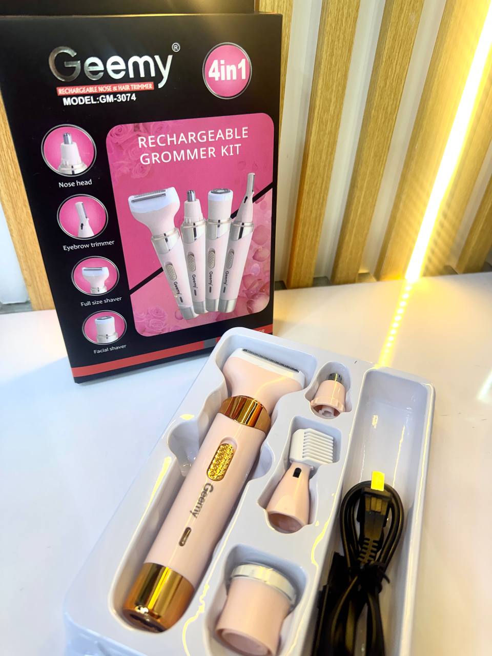 DEPILADORA GEEMY RECARGABLE 4 EN 1